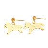 Brass Dangle Stud Earrings WG420D9-01-2