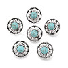Zinc Metal Alloy & Natural Turquoise Buttons BUTT-WH0057-001C-AS-1
