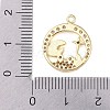 Brass Micro Pave Clear Cubic Zirconia Pendants FIND-B077-02G-12-3