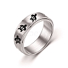 Rotating Titanium Steel Anxiety Relief Rings for Women Men PW-WG4928D-12-1