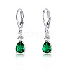 Brass Cubic Zirconia Dangle Earrings FS-WG32116-11-1