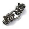 Tibetan Style 304 Stainless Steel Spring Gate Rings FIND-Z046-02AS-04-2