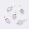 Natural Amethyst Pendants G-E564-05A-S-2