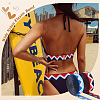 10 Yards 2 Colors Flat Nylon Elastic Band with Wave Pattern EC-FG0001-04-5