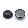 Natural Black Agate Cabochons X-G-P393-R02-12mm-2