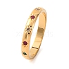 Ion Plating(IP) 304 Stainless Steel With Rhinestone Rings for Women X-RJEW-S239-01G-1