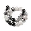 Natural Black Rutilated Quartz Beads Strands G-D295-6mm-3