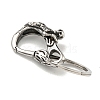 Tibetan Style 316 Surgical Stainless Steel Fittings with 304 Stainless Steel Key Ring FIND-Q101-18AS-2