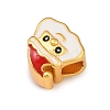 Christams Brass Enamel European Beads LS-KK-F922-03A-G-2