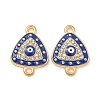 Alloy Blue Enamel Connector Charms ENAM-S003-02G-1