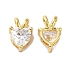 Rack Plating Brass Pave Cubic Zirconia Charms KK-O142-41G-2