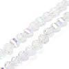 Electroplate Transparent Glass Beads Strands EGLA-K015-13G-1