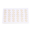 Brass & Natural Pearls Adjustable Open Cuff Rings for Women PEAR-N020-07J-4