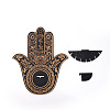 Wooden Hamsa Hand Shelf for Crystals WICR-PW0004-002D-1