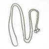 Tarnish Resistant Trendy Unisex 201 Stainless Steel Twisted Chain Necklaces NJEW-L043-44P-1