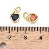 Brass with Cubic Zirconia Pendants KK-K417-04G-3