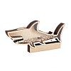 Shark Shape Wood Display Box DIY-WH0430-991-7