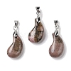 Natural Rhodonite Pendants G-NH0025-14P-10-1