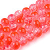 Transparent Crackle Baking Paint Glass Beads Strands X2-DGLA-T003-01A-12-1
