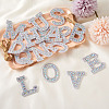 Alphabet Resin Rhinestone Patches DIY-TAC0005-45D-5