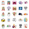 50 Pieces  Mental Health Themed PP Waterproof Paper Stickers STIC-R001-23-3