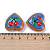 Hanmade Heart Lampwork Beads Strands LAMP-P069-04A-04-3