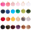 96Pcs 24 Colors Plastic Pendants KY-SC0002-40-1