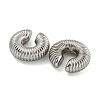 Non-Tarnish Spiral Rings 304 Stainless Steel Cuff Earrings for Women EJEW-G393-01A-P-2