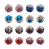 Spritewelry 64Pcs 8 Colors Two-Tone Handmade Polymer Clay Disco Ball Beads RB-SW0001-01-1