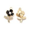 Alloy Rhinestone Enamel Pendants ENAM-K020-02A-1