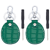 2 Sets Cowhide Pendant Keychains KEYC-CL0001-48-7