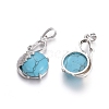 Synthetic Turquoise Pendants G-L512-N02-2