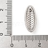 Rack Plating Brass Micro Pave Clear Cubic Zirconia Oval Connector Charms KK-A234-016P-3