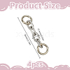 4Pcs Aluminum Cable Chain Bag Extension Chains DIY-DR0002-59D-2