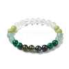 Natural Green Aventurine & Mixed Gemstone Round Beaded Stretch Bracelets for Women BJEW-JB11056-05-1