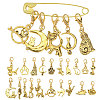 12Pcs 4 Styles Alloy Pendant Locking Stitch Markers HJEW-PH02471-8