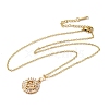 Brass Micro Pave Cubic Zirconia Pendant Necklaces for Women NJEW-E106-14KCG-3