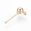 Iron Ball Stud Earring Findings KK-R071-09RG-2