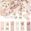 150Pcs 6 Styles Polyester Rectangle Clothing Label DIY-CY0003-85-1
