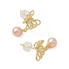 Natural Pearl Ear Studs EJEW-P286-49G-2