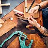 Leather Grinding Trimming Round Flat Stick/Vegetable Tanned TOOL-NB0001-33-7