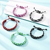 5Pcs 7 Inner Cores Polyester & Spandex Cord Braided Bracelets for Men Women BJEW-JB12571-2