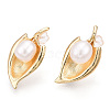 Natural Pearl Stud Earrings PEAR-N020-06E-3