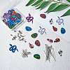 DIY Snake & Leaf Drop Earring Making Kit DIY-SZ0007-59-3