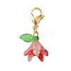 Lily Glass Pendant Decorations HJEW-JM02860-4