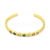 Brass Micro Pave Clear Cubic Zirconia Open Cuff Bangles BJEW-Z062-26G-2