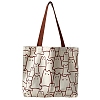 Cat Shape Printed Canvas Women's Tote Bags PW-WGB5BDC-01-3