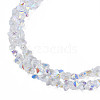 Electroplate Transparent Glass Beads Strands EGLA-N002-20A-D01-3