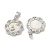 Brass Micro Pave Clear Cubic Zirconia Pendants KK-A214-23P-2