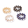 4Pcs 4 Colors Glass Seed Beads Braided Finger Rings Set for Women RJEW-JR00420-1